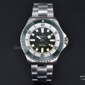 SuperOcean 44mm TF Green/White Dial SS Bracelet A2824