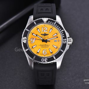 Superocean Automatic TF 44MM Yellow Dial Black Rubber Strap A2824
