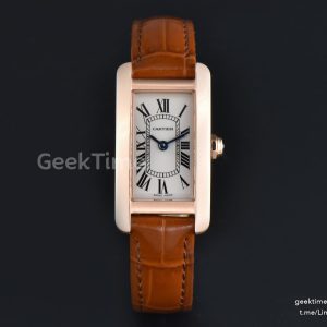 Tank Américaine Small 35.8mmx19mm RG 8848F Brown Leather Strap Quartz