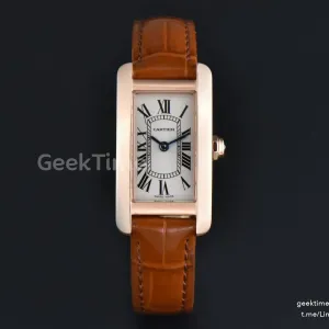 Tank Américaine Small 35.8mmx19mm RG 8848F Brown Leather Strap Quartz