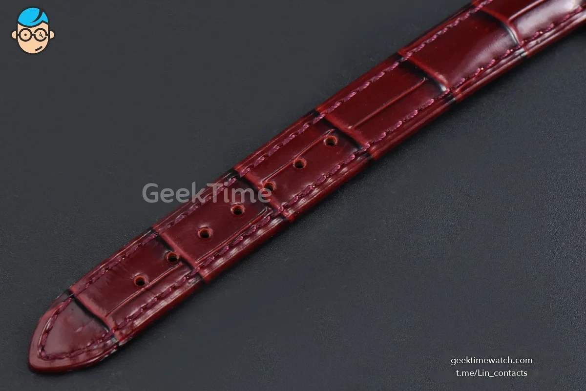 Tank Américaine Small 35.8mmx19mm RG 8848F Diamond Bezel Red Leather Strap Quartz