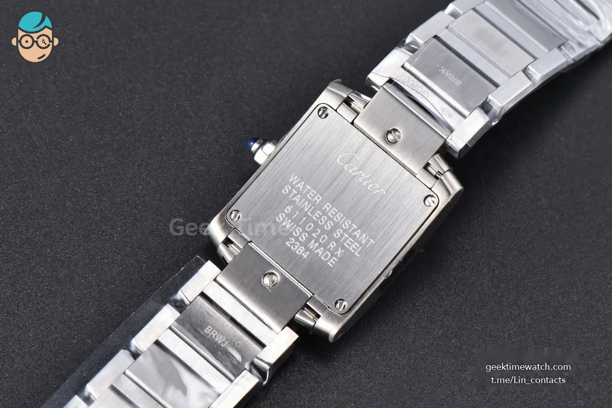 Tank Francaise Small 25.7mmx21.2mm 8848F Diamond Marker SS Bracelet Quartz