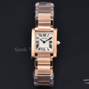 Tank Francaise Small 25.7mmx21.2mm 8848F RG Bracelet Quartz