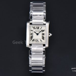 Tank Francaise Small 25.7mmx21.2mm 8848F Slim SS Bracelet Quartz