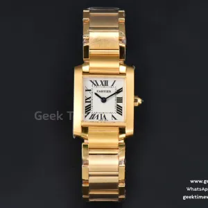 Tank Francaise Small 25.7mmx21.2mm 8848F YG Bracelet Quartz