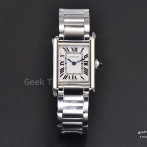 Tank Must Small 29.5mmx22mm K11F White Dial SS Bracelet Ronda Quartz