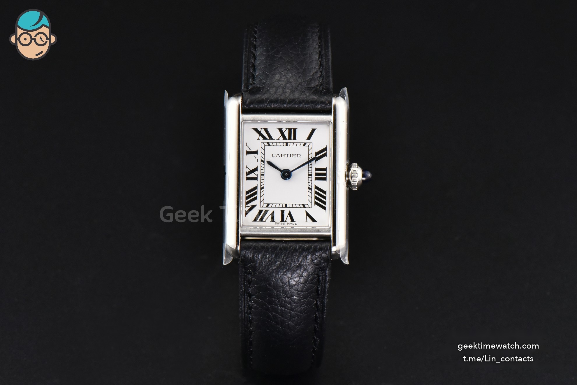 Tank Must Small 29.5×22mm K11F White Dial Litchi Grained Strap Quartz