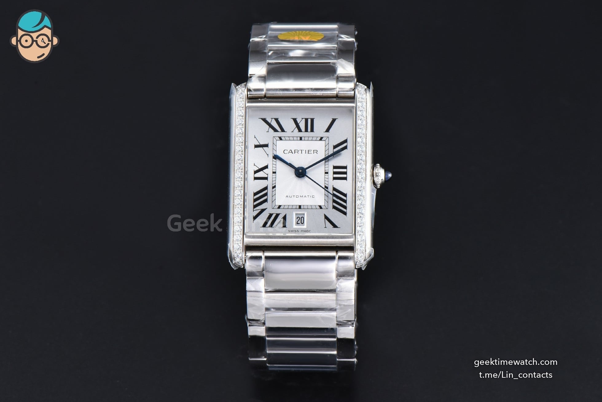 Tank Solo XL Automatic 31mm x 41mm SS Diamond AF SS Bracelet 9015