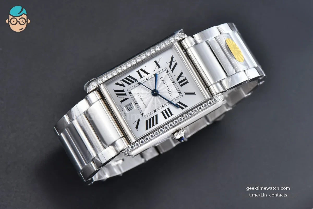 Tank Solo XL Automatic 31mm x 41mm SS Diamond AF SS Bracelet 9015
