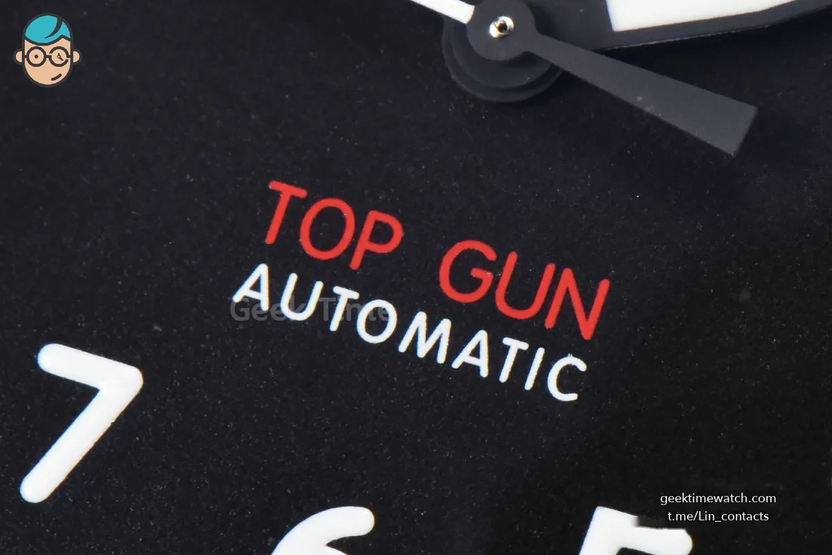 Top Gun IW326901 Ceramic 41mm M+F Black Dial Black Nylon Strap A2892
