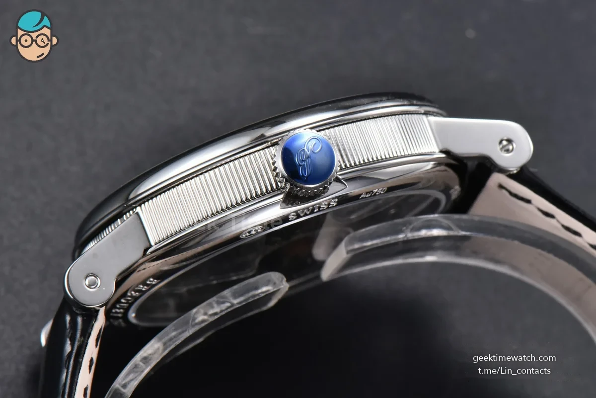Tradition 7057BB ZF 40MM Gray Dial Black Subdial Black Leather Strap A505
