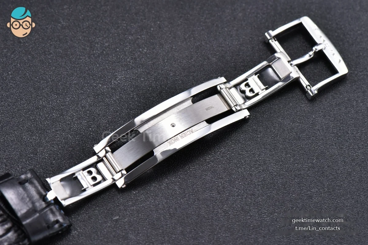Villeret 6651 ZF 40MM White Dial Black Leather Strap CAL1151