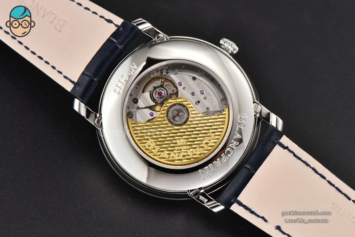 Villeret 6654 40mm Complicated Function OMF Blue Dial Black Leather Strap A6654 V3