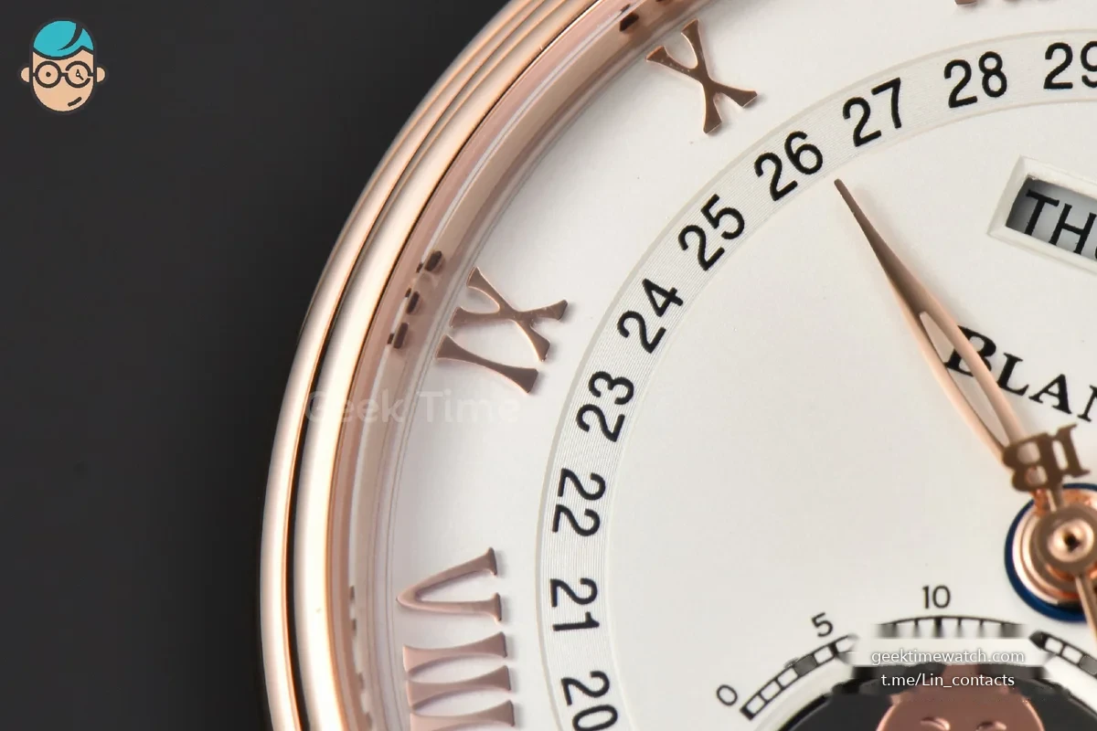 Villeret 6654 40mm Complicated Function OMF RG White Dial Black Leather Strap A6654 V3