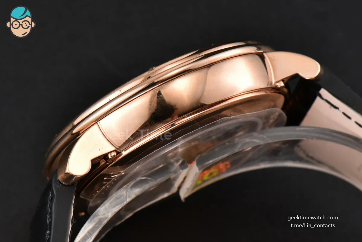 Villeret 6654 40mm Complicated Function OMF RG White Dial Black Leather Strap A6654 V3