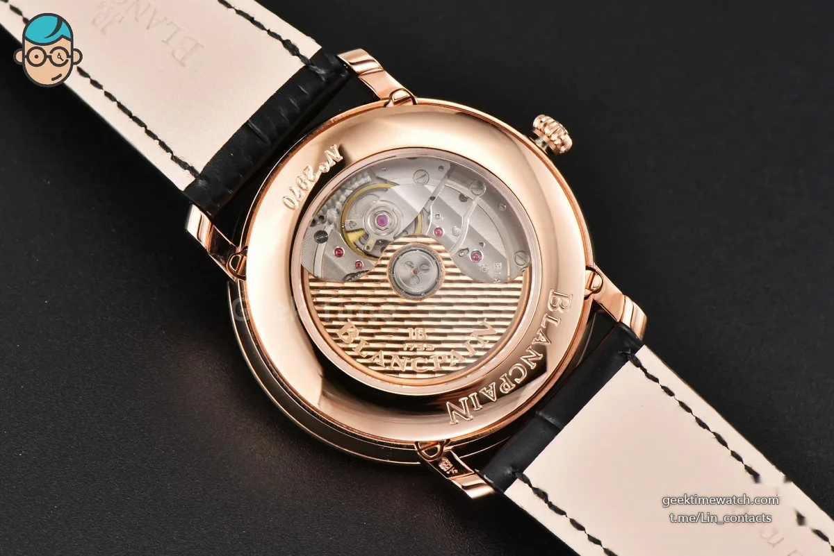 Villeret 6654 40mm Complicated Function OMF RG White Dial Black Leather Strap A6654 V3