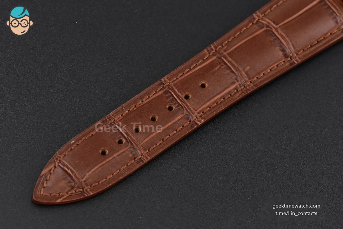 Villeret 6654 40mm Complicated Function OMF RG White Dial Brown Leather Strap A6654 V3
